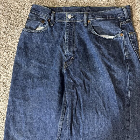 Levis 550 Jeans Mens 36x32 Blue Denim Relaxed Fit Straight Leg Red Tab Classic - Picture 3 of 12
